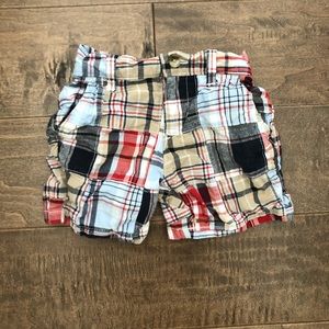 Janie & Jack boys madras shorts size 3-6 months